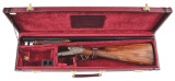 (M) BROWNING BSL 12 GAUGE SIDE BY SIDE SHOTGUN WITH CASE, ASSEMBLED BY LEBEAU COURALLY.