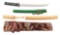 SIGNED KOTO WAKIZASHI WITH ELABORATE MOUNTS, MOUNTED IN GREEN SAYA WITH SHIRASAYA RESTING MOUNT AND