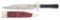 CHECKERED HORN HANDLE BOWIE BY A. DAVY & SONS