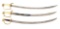 LOT OF 3: AMERICAN EAGLE POMMEL SABERS.