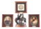 LOT OF 4: THE LAST MEETING SCULPTURE BY RON TUNISON, CONFEDERATE SEAL, CONFEDERATE GENERAL PORTRAITS