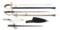 LOT OF 4: GERMAN SWORD, GAR SWORD, FRENCH BAYONET, AND US TROWEL BAYONET