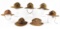 LOT OF AMERICAN 7: CAMPAIGN HATS.