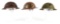 LOT OF 3: WWI U.S.M.C. HELMETS.