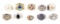 LOT OF 10: US NAVY AND USMC RINGS