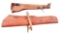 LOT OF 2: WWII US M1 CARBINE AND GARAND LEATHER RIFLE SCABBARDS.