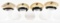 LOT OF 4: USMC DRESS WHITE VISOR HATS