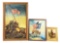LOT OF 3: AMERICAN AND EUROPEAN MILITARY PAINTINGS.