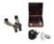 LOT OF TWO: SWISS KERN TRENCH BINOCULARS AND WWII USAAF TYPE A-10A SEXTANT