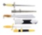LOT OF 3: THIRD REICH LUFTWAFFE AND RAD DAGGERS WITH SOVIET NAVAL DAGGER.