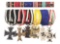 LOT OF TWO: GERMAN WORLD WAR II MEDAL BAR AND RIBBON BAR