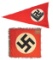 LOT OF 2: THIRD REICH FLAG & BANNER