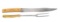 RARE 2 PC. SCAGEL KNIFE & FORK CARVING SET WITH LUCIE LETTER.