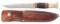FINE SCAGEL HOME OR CAMP KNIFE WITH ORIGINAL SHEATH.