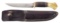ATTRACTIVE SCAGEL HOME OR CAMP KNIFE WITH ORIGINAL SHEATH.