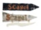 LOT OF 2: WILLIAM SCAGEL'S ORIGINAL HANDMADE SCAGEL KNIFE SIGNS.