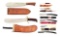 LOT OF 8: 4 FIXED BLADE AND 4 STRAIGHT RAZOR KNIVES.