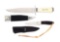 LOT OF 2: CUSTOM MADE FIXED BLADE KNIVES BY A.H. DANIELS TOWN CREEK, AL.