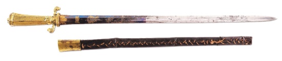 LATE 1700'S FRENCH HUNTING SWORD.