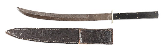 BOWIE KNIFE EBONY HANDLE ATTRIBUTED TO SAMUEL JACKSON (BALTIMORE).