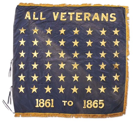 (CIVIL WAR) "ALL VETERANS 1861-1865" FLAG OF THE KEARSAGE ASSOC.