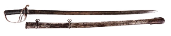 RARE CONFEDERATE MARKED BRITISH PATTERN 1853 CAVALRY SABER MARKED ISAAC & CO.