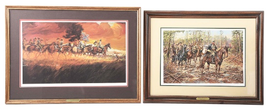 TWO MILITARY PRINTS, INCL. JACKSON AT CHANCELLORSVILLE BY TROIANI