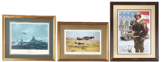 LOT OF 3: WORLD WAR II LIMITED EDITION PRINTS.