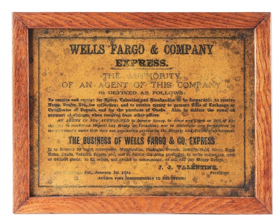 WELLS FARGO & COMPANY EXPRESS TIN SIGN.