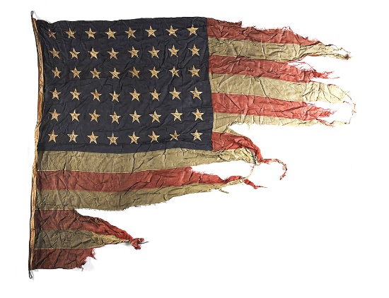 WWI 48 STAR FLAG THAT FLEW OVER THE US CAPITOL WHEN WAR WAS DECLARED ON GERMANY