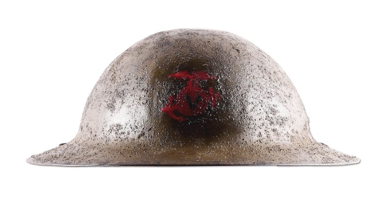 WWI 5TH MARINE BRIGADE SUPPLY COMPANY PAINTED HELMET