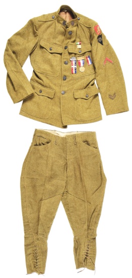 US WWI DOUBLE PATCHED 332ND INFATRY REGIMENT/83RD INFANTRY DIVISION UNIFORM