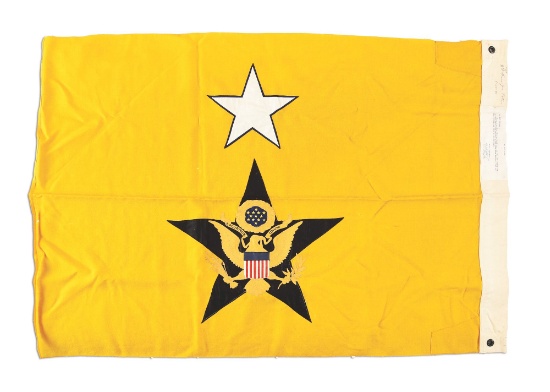 PRE WWII BRIGADIER GENERAL FLAG PRESENTED BY GEORGE S. PATTON
