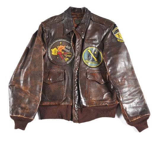 ID'D WWII USAAF 98TH BOMB GROUP A-2 FLIGHT JACKET