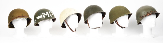 LOT OF 6: US WWII ERA HELMET LINERS