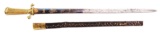 LATE 1700'S FRENCH HUNTING SWORD.