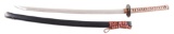 A SHINSHINTO KATANA WITH WONDERFUL TEMPER LINE AND MOUNTS DECORATED WITH DRAGONFLIES.