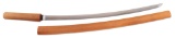 A GOOD SIGNED (KANE NAGA?) WAKIZASHI IN SHIRASAYA MOUNTS.