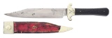 CHECKERED HORN HANDLE BOWIE BY A. DAVY & SONS