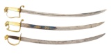 LOT OF 3: AMERICAN EAGLE POMMEL SABERS.