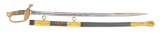 CASED CIVIL WAR PRESENTATION SWORD OF COL. E. S. SANFORD OF THE US MILITARY TELEGRAPH.