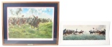LOT OF 2: MILITARY PRINTS OF CUSTER AT GETTYSBURG BY DON TROIANI AND MORT KUNTSLER