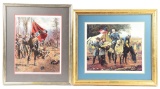 TWO MILITARY PRINTS, INCL. CONFEDERATE STANDARD BEARER BY TROIANI