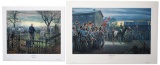 LOT OF 2: CIVIL WAR PRINTS DEPICTING GENERAL LEE BY MORT KUNTSLER