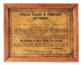 WELLS FARGO & COMPANY EXPRESS TIN SIGN.