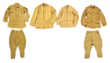 LOT OF 6: US WWI SERVICE COATS, SHIRT, AND TROUSERS