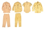 LOT OF 4: USMC SUMMER SERVICE DRESS UNIFORMS AND SIGNED SERGEANT MAJOR OF THE MARINE CORPS SHIRT