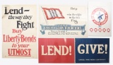 LOT OF 5: US WWI LIBERTY BOND POSTERS
