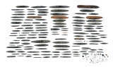 COLLECTION OF 136 ANTIQUE WATERLINE MODELS OF WARSHIPS, WWI TO WWII.