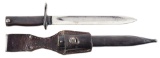 TURKISH WWI ERSATZ BAYONET AND FROG